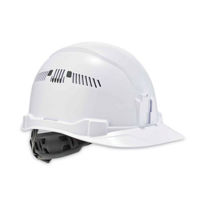 Skullerz 8972 Class C Hard Hat Cap Style, Vented, 4-Point Standard Ratchet Suspension, One Size Fits Most (6.5 To 8), White