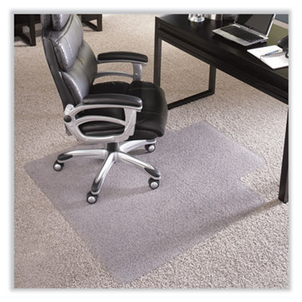 Everlife Chair Mat For Extra-High/Plush Pile Carpeted Floors, Rectangular With Lip, 36" x 48", Clear