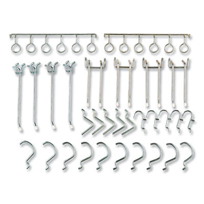 Pegboard Hooks, 30-Piece Assorted Hooks, Steel