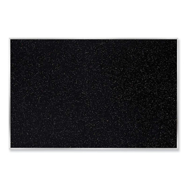 Aluminum-Frame Recycled Rubber Bulletin Boards, 60.5" x 36.5", Confetti Surface, Satin Aluminum Frame