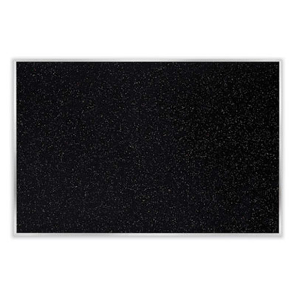 Aluminum-Frame Recycled Rubber Bulletin Boards, 96.5" x 48.5", Confetti Surface, Satin Aluminum Frame