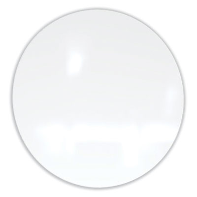 Coda Low Profile Circular Magnetic Glassboard, 48" x 48", White Surface