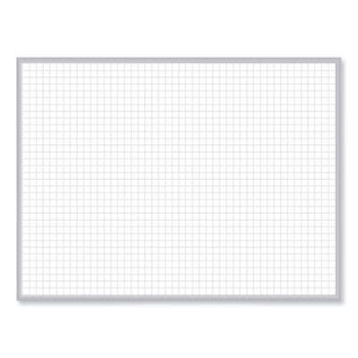 Magnetic Porcelain Whiteboard With Aluminum Frame, 36.5" x 60.5", White Surface, Satin Aluminum Frame