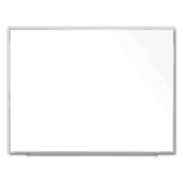 Magnetic Porcelain Whiteboard With Aluminum Frame, 72.5" x 60.47", White Surface, Satin Aluminum Frame