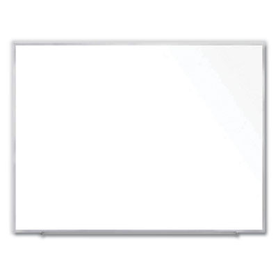 Magnetic Porcelain Whiteboard With Aluminum Frame, 72.5" x 60.47", White Surface, Satin Aluminum Frame