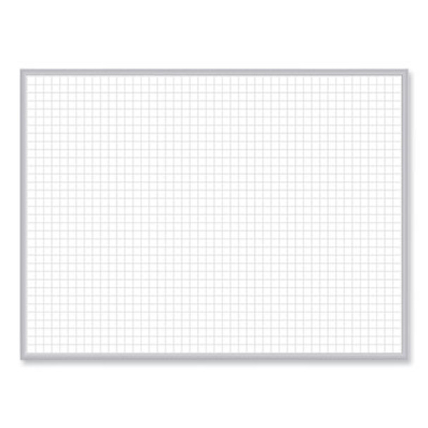 Non-Magnetic Whiteboard With Aluminum Frame, 48" x 35.81", White Surface, Satin Aluminum Frame