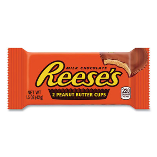 Peanut Butter Cups Bar, Full Size, 1.5 Oz Bar, 2 Cups/Bar, 36 Bars/Box