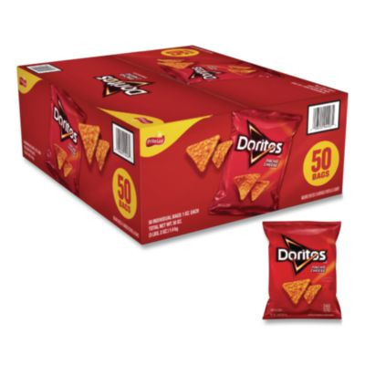 Nacho Cheese Tortilla Chips, 1 Oz Snack Bag, 50/Carton