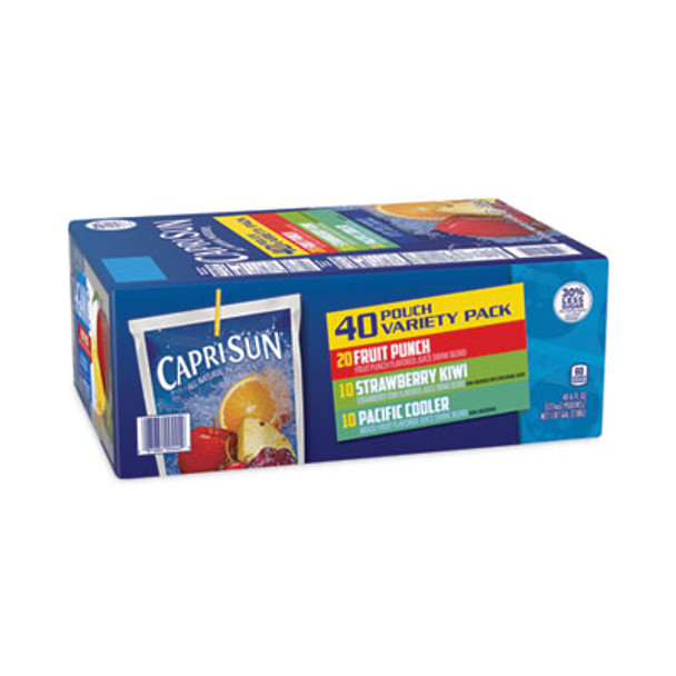 Fruit Juice Pouches Variety Pack, 6 Oz, 40 Pouches/Carton