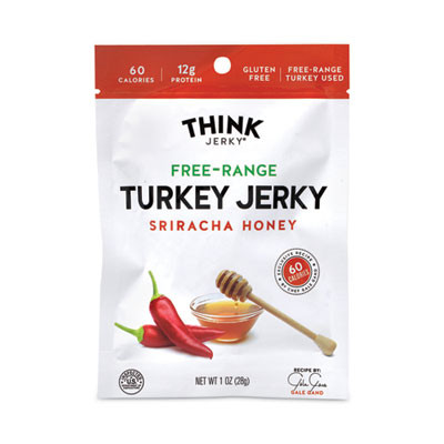 Sriracha Honey Turkey Jerky, 1 Oz Pouch, 12/Pack