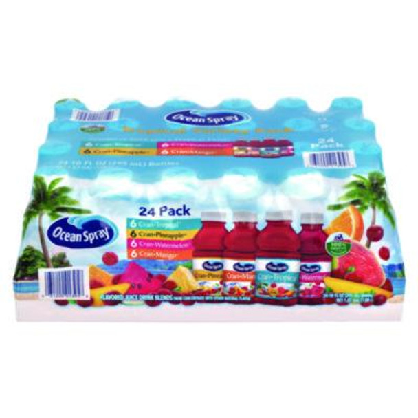 Tropical Variety Pack, Assorted Flavors, 10 Oz Bottle, 24/Carton