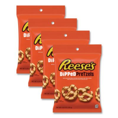 Dipped Pretzels, 4.25 Oz Bag, 4/Carton
