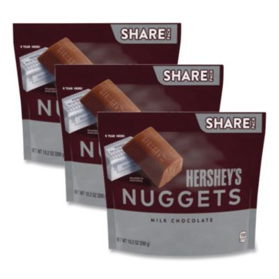 Nuggets Share Pack, Milk Chocolate, 10.2 Oz Bag, 3/Pack
