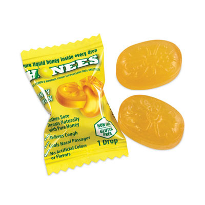 Cough Drops, Honey-Lemon, 20 Per Bag, 6 Bags/Pack