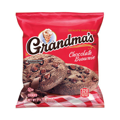 Big Chocolate Brownie, 2.5 Oz Packet, 2 Brownies/Pack, 60 Packs/Carton