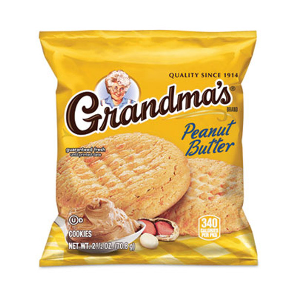 Homestyle Peanut Butter Cookies, 2.5 Oz Pack, 2 Cookies/Pack, 60 Packs/Carton