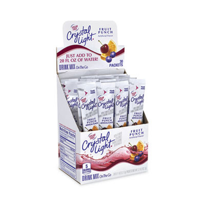 On-The-Go Sugar-Free Drink Mix, Fruit Punch, 0.11 Oz Single-Serving Tubes, 30/Box, 2 Boxes/Carton