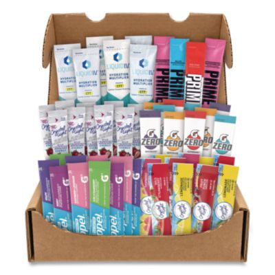 Drink Mixes Snack Box, 50 Assorted Mixes/Box