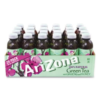 Green Tea With Ginseng And Honey, 16 Oz Bottles, 24/Carton