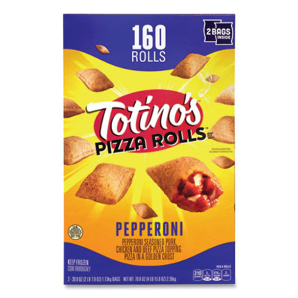 Pepperoni Pizza Rolls, 39.9 Oz Bag, 80 Rolls/Bag, 2 Bags/Carton