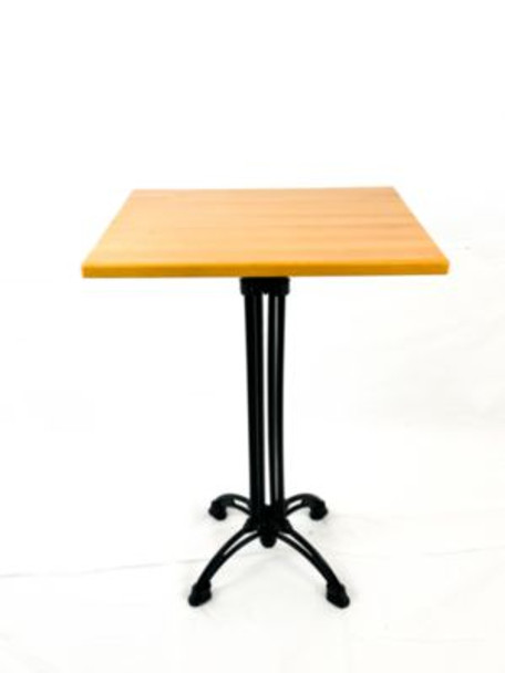 Solid Wood Tables, Cast Aluminum Base, Square, 36w x 36d x 41.5h, Natural