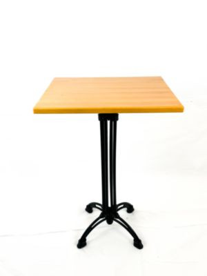 Solid Wood Tables, Cast Iron Base, Square, 36w x 36d x 43.75h, Natural