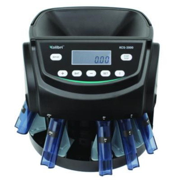 Kcs-2000 Coin Sorter, 300 Coins/Min, 10" x 11.6" x 13.6", Black