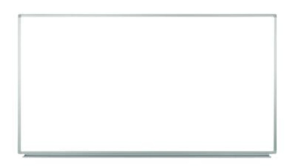 Wall-Mounted Magnetic Whiteboard, 72" x 40", White Surface, Silver Aluminum Frame
