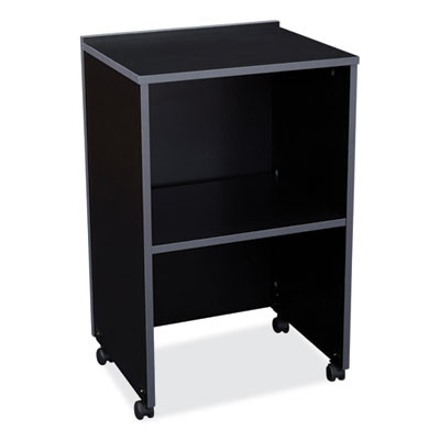 Av Cart/Lectern Base, 21.12 x 17.5 x 33.75, Black