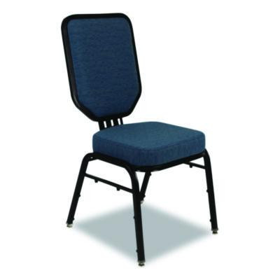 Flex-Back Banquet Chair, Supports Up To 500 Lbs, 18.6" Seat Height, Morticia Blue Lagoon Seat/Back, Black Base, 2/Pack