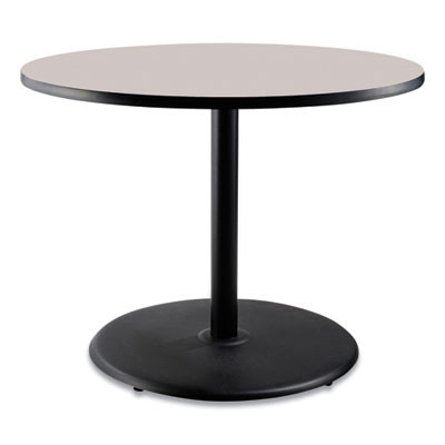 Cafe Table, 36" Diameter x 30h, Round Top/Base, Gray Nebula Top, Black Base