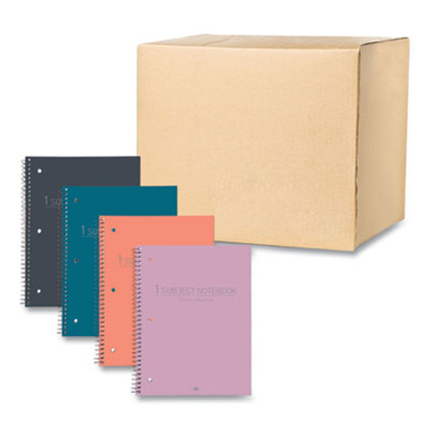 Subject Wirebound Promo Notebook, 1-Subject, Medium/College Rule, Assorted Cover Colors, (70) 10.5 x 8 Sheets, 24/Carton