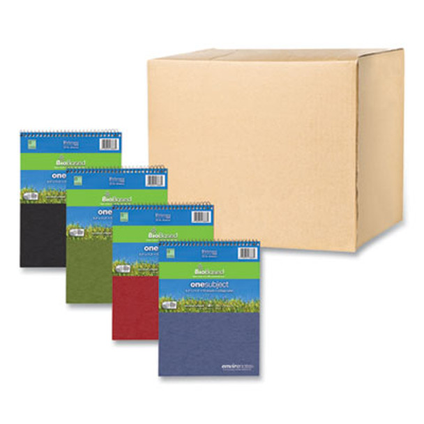 Earthtones Biobased Paper Wirebound Notepad, Medium/College Rule, Randomly Assorted Cover Colors, (70) 8.5 x 11 Sheets, 24/Ct