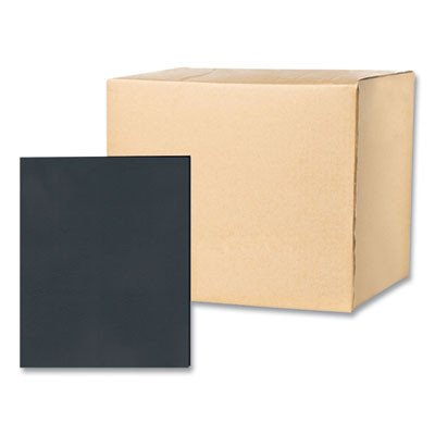Pocket Folder, Accommodates (50) 11 x 8.5 Sheets, Black, 250/Carton
