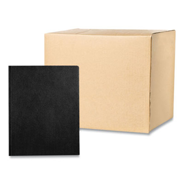 Pocket Folder With 3 Fasteners, 0.5" Capacity, 11 x 8.5, Black, 25/Box, 10 Boxes/Carton