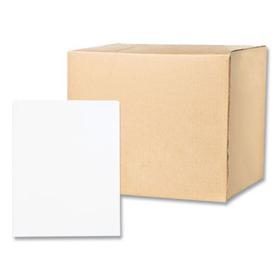 Pocket Folder With Prongs, Accommodates (100) 11 x 8.5 Sheets, White, 250/Carton
