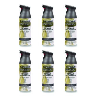 Universal Premium Spray Paint, Flat Iron, 12 Oz Aerosol Can, 6/Carton