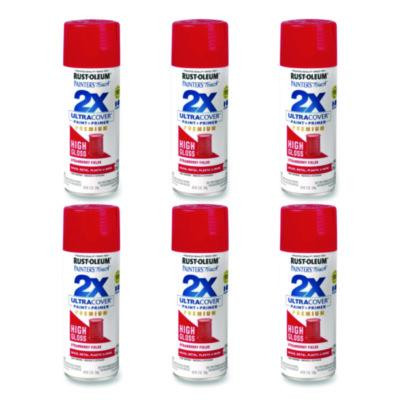 Painter's Touch 2X Ultra Cover Spray Paint, High Gloss Strawberry Fields, 12 Oz Aerosol Can, 6/Carton