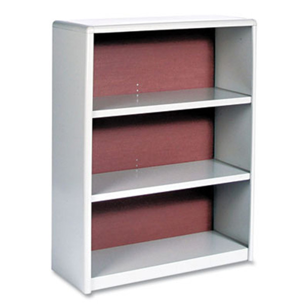 Valuemate Economy Bookcase, Three-Shelf, 31.75w x 13.5d x 41h, Gray