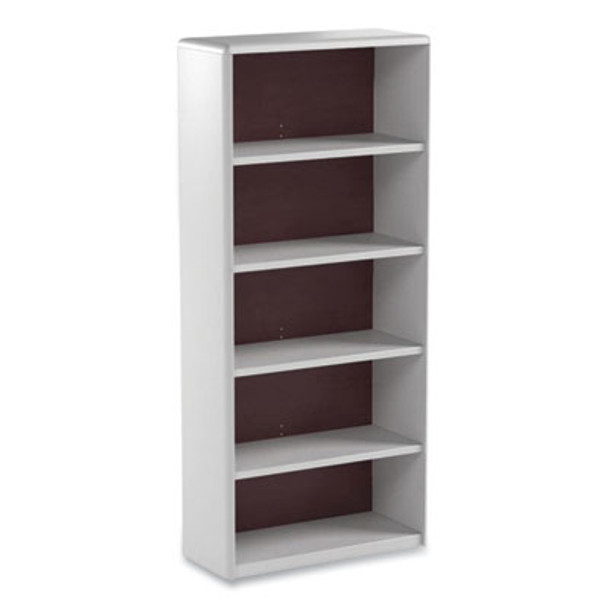 Valuemate Economy Bookcase, Five-Shelf, 31.75w x 13.5d x 67h, Gray