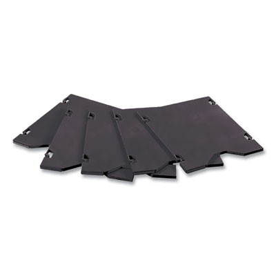 E-Z Sort Additional Mail Trays, 5 Shelves, 11 x 12.5 x 0.5, Black