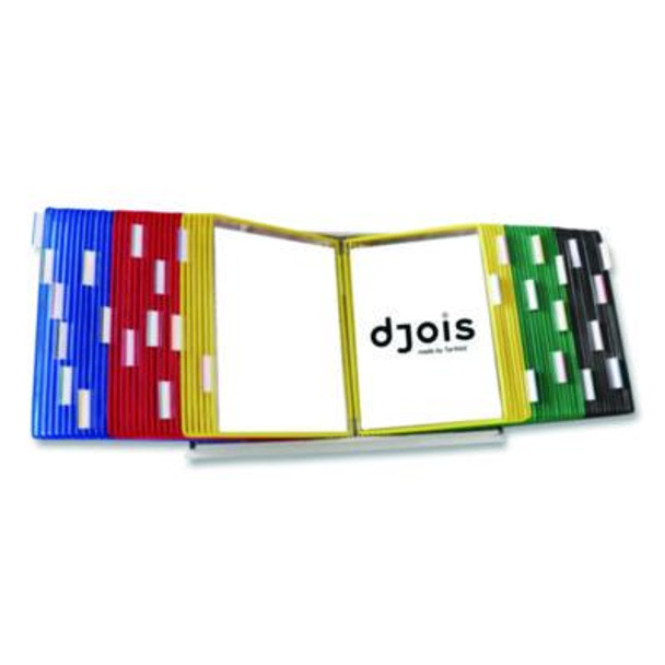 Desktop Reference And Display System, 60 Panels With Assorted Borders, White Base