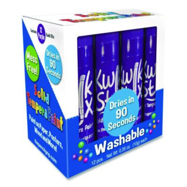 Kwik Stix Single Color Pack, 0.7" x 3.5", Purple, 12/Pack, 12 Packs/Carton