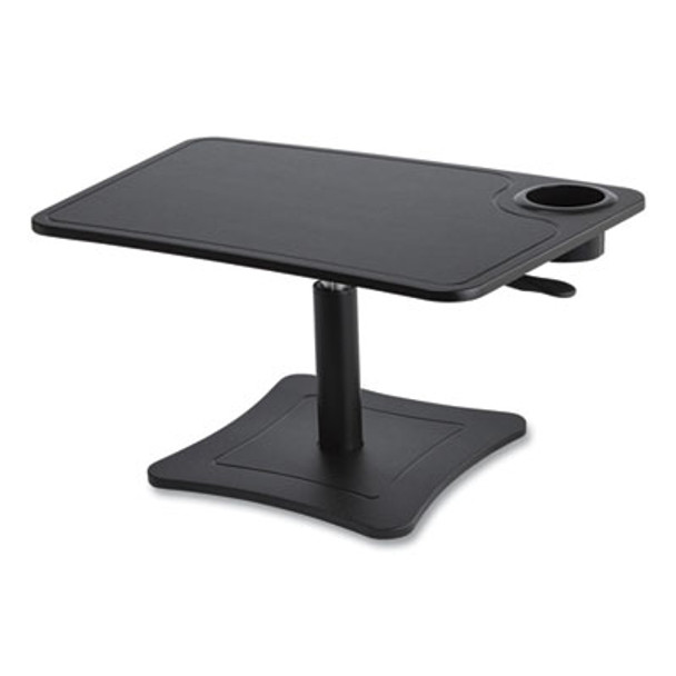 High Rise Height Adjustable Laptop Stand With Storage Cup, 23.75 x 15.25 x 12 To 15.75, Black, 20 Lb Weight Capacity