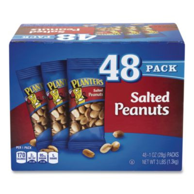 Salted Peanuts, 1 Oz Pack, 48/Box