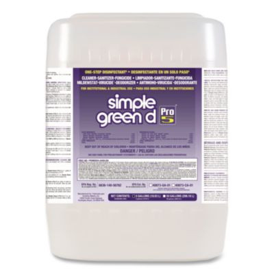 d Pro 5 Disinfectant, Unscented, 5 Gal Pail