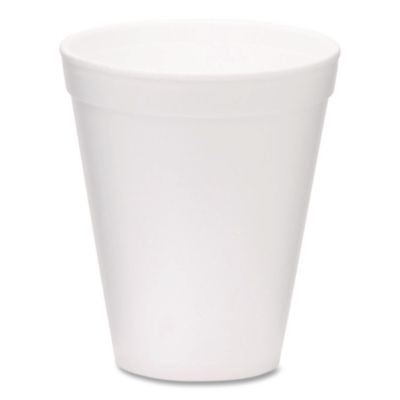 Foam Drink Cups, 12 Oz, White, 1,000/Carton