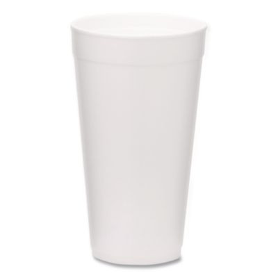 Foam Drink Cups, 20 Oz, White, 500/Carton