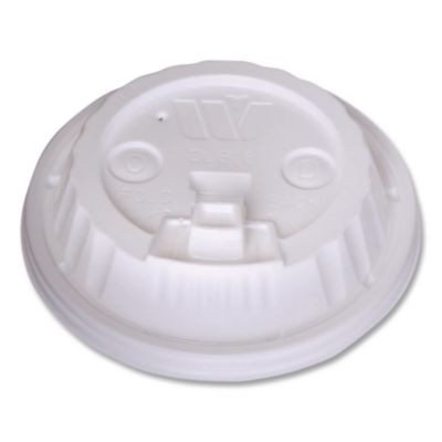 Plastic Lids For Foam Cups And Bowls, Dome, Fits 12 Oz To 24 Oz Hot Cups, White, 1,000/Carton