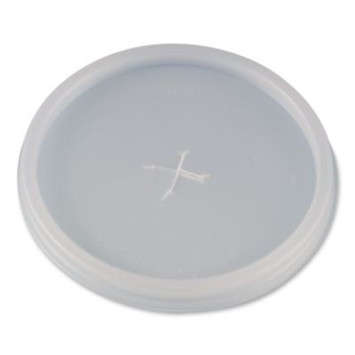Plastic Lids For Foam Cups And Bowls, Slotted, Fits 8 Oz To 10 Oz Hot Cup, Translucent, 1,000/Carton